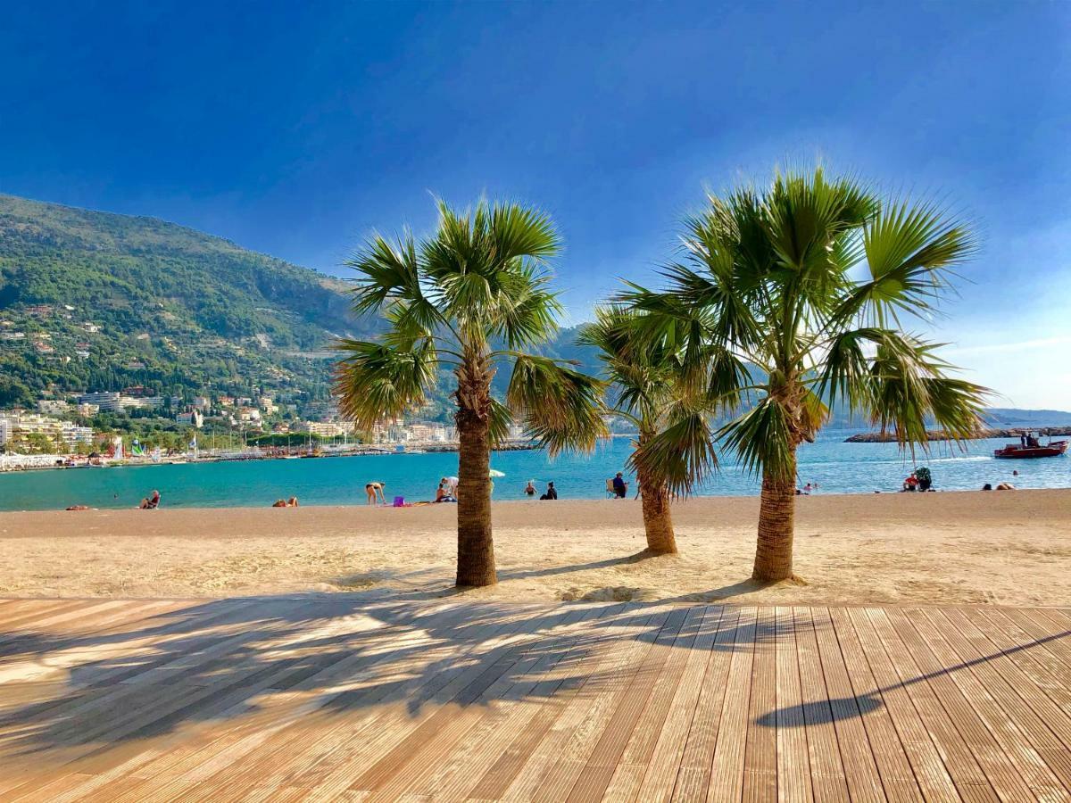 Les Sablettes Lägenhet Menton Exteriör bild